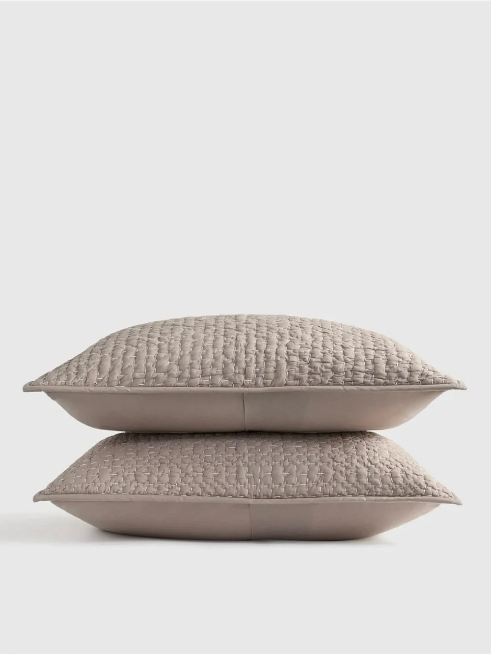 Quince Organic Cotton Hand Stitched Quilted Sham Set- New